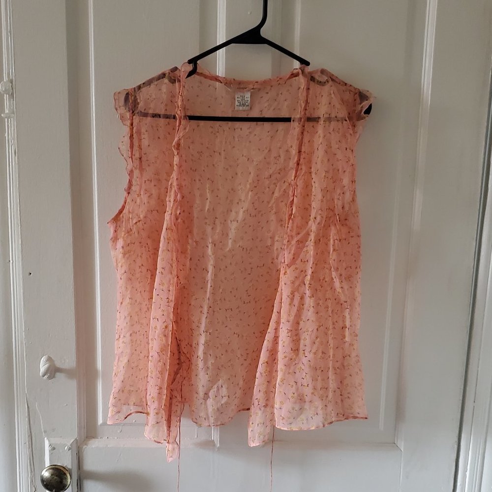 Sheer pink/peach beach cover-up